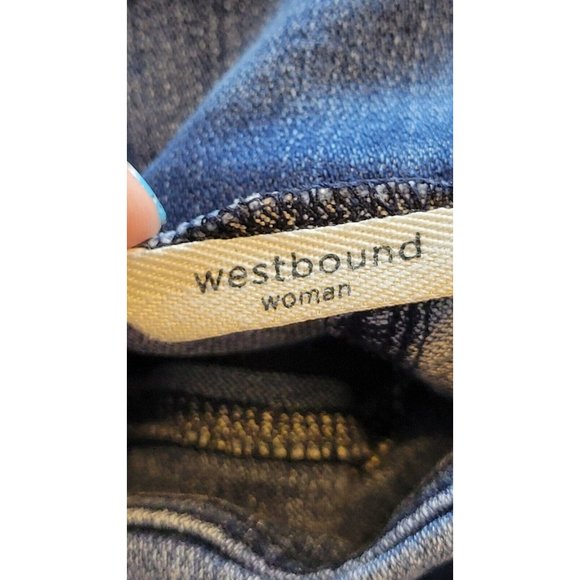 Westbound Woman Jeans Womens 16W Regular Straight Leg Medium Wash Denim Blue - Picture 2 of 11